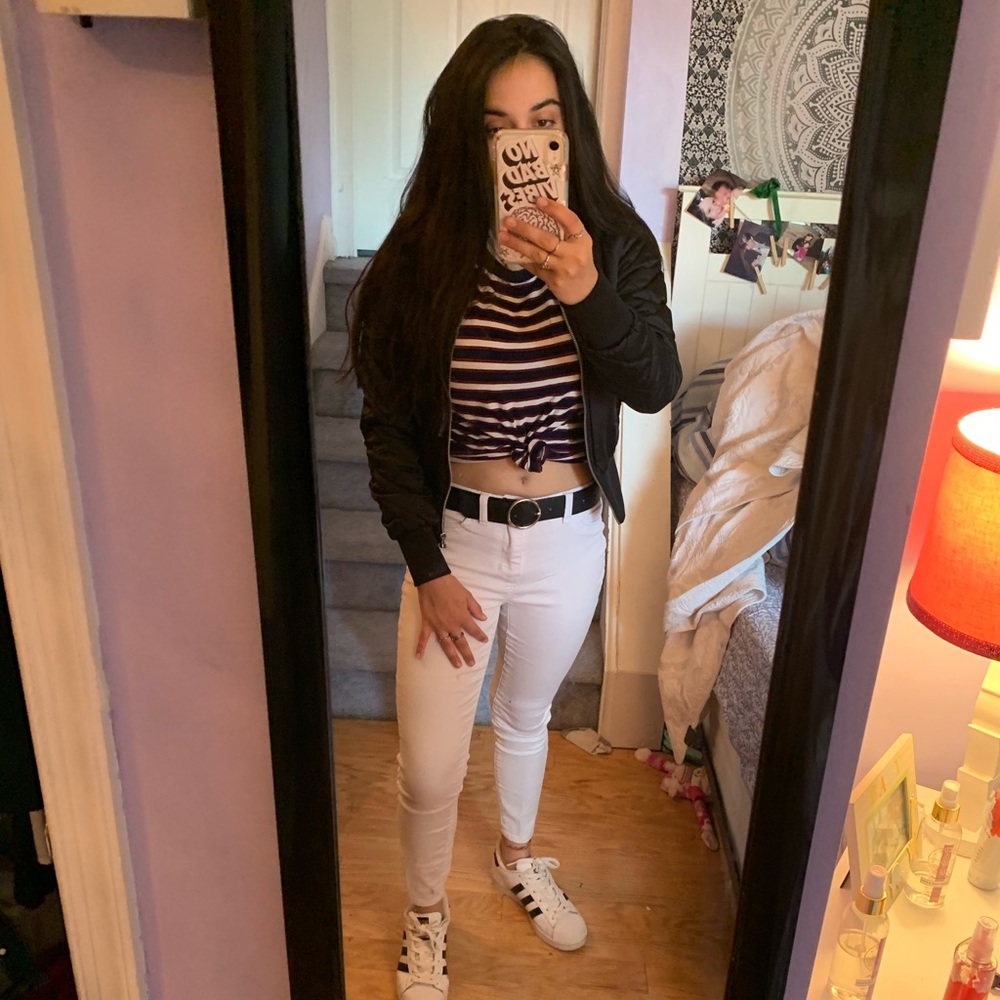 Red White and Blue striped tee shirt